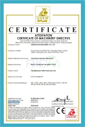 certifications of CE of RICHI
