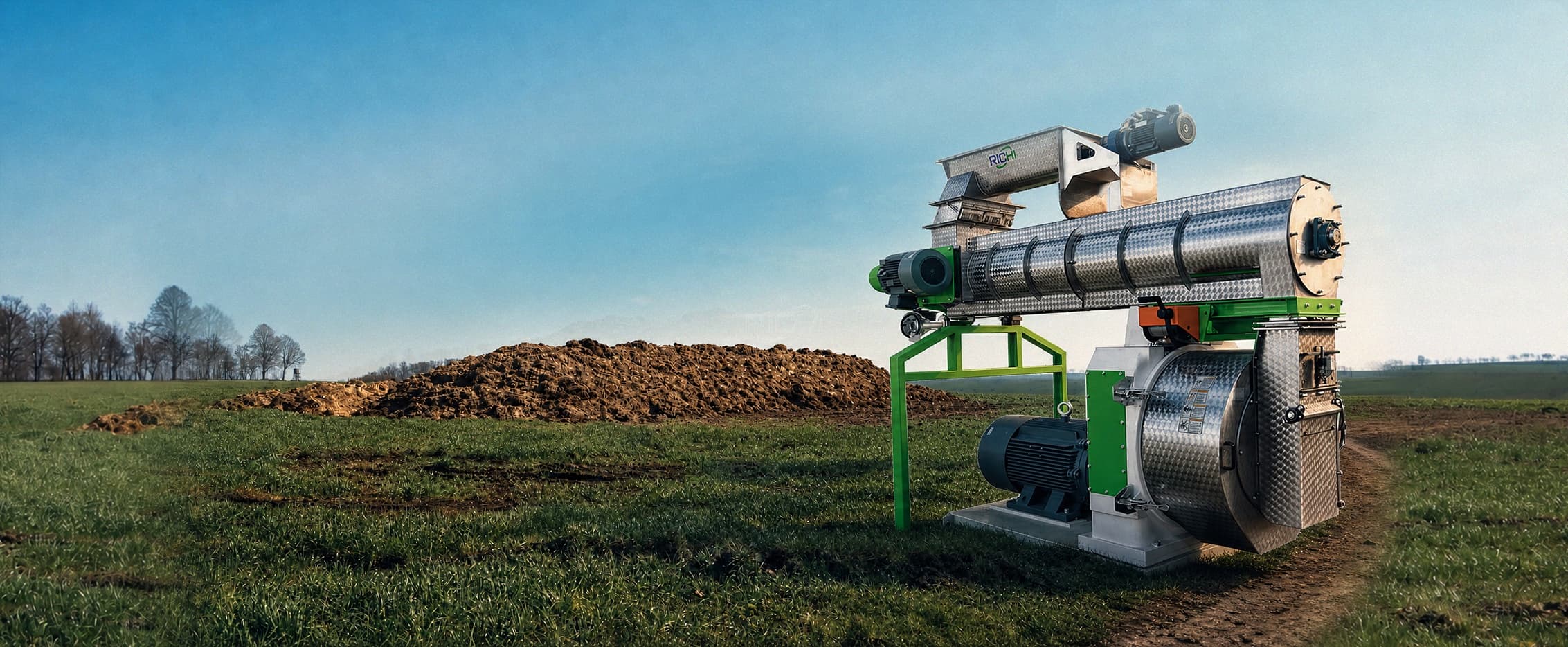 compost granulating machine in banner