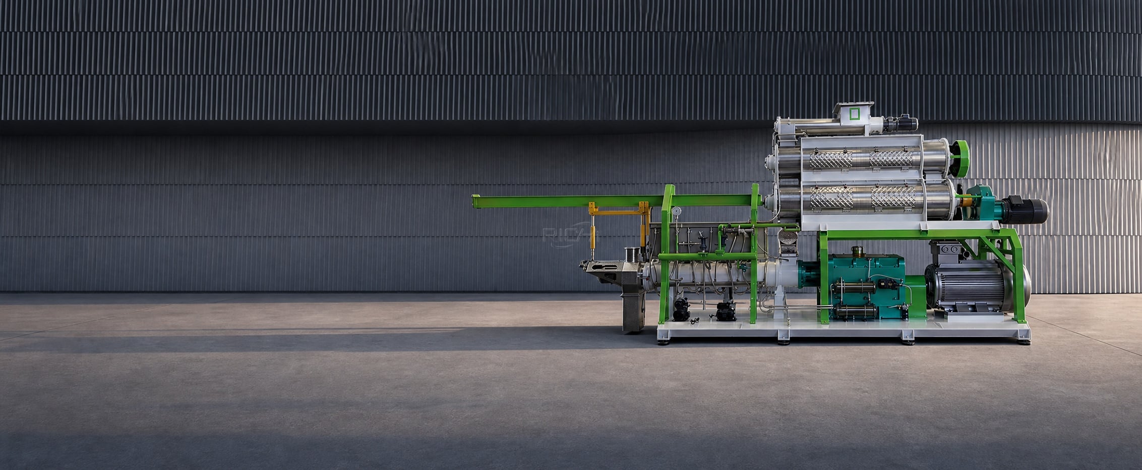 soya extruder machine in banner
