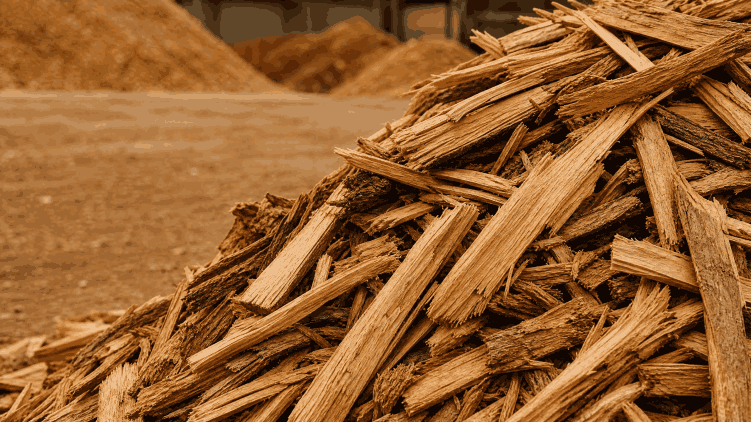 wood chip raw materials of wood pellet production line