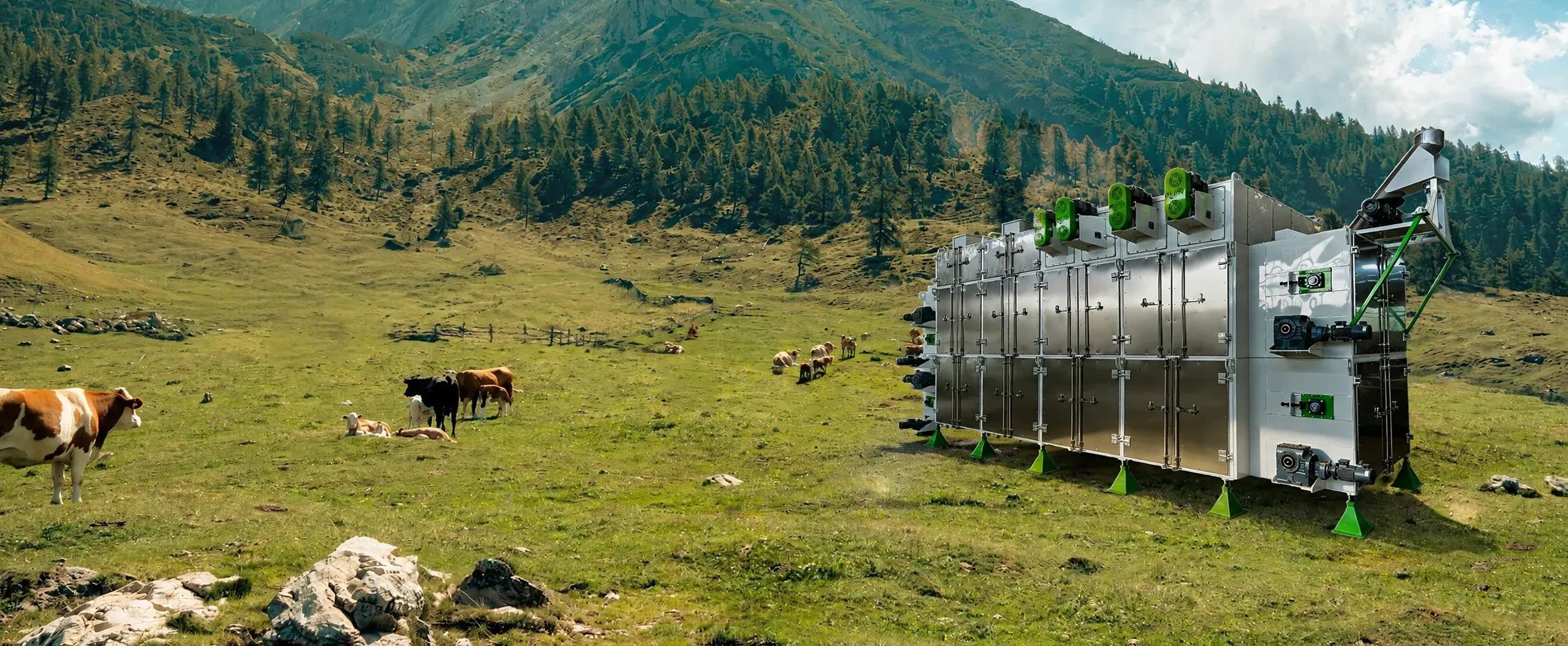 animal feed dryer in banner