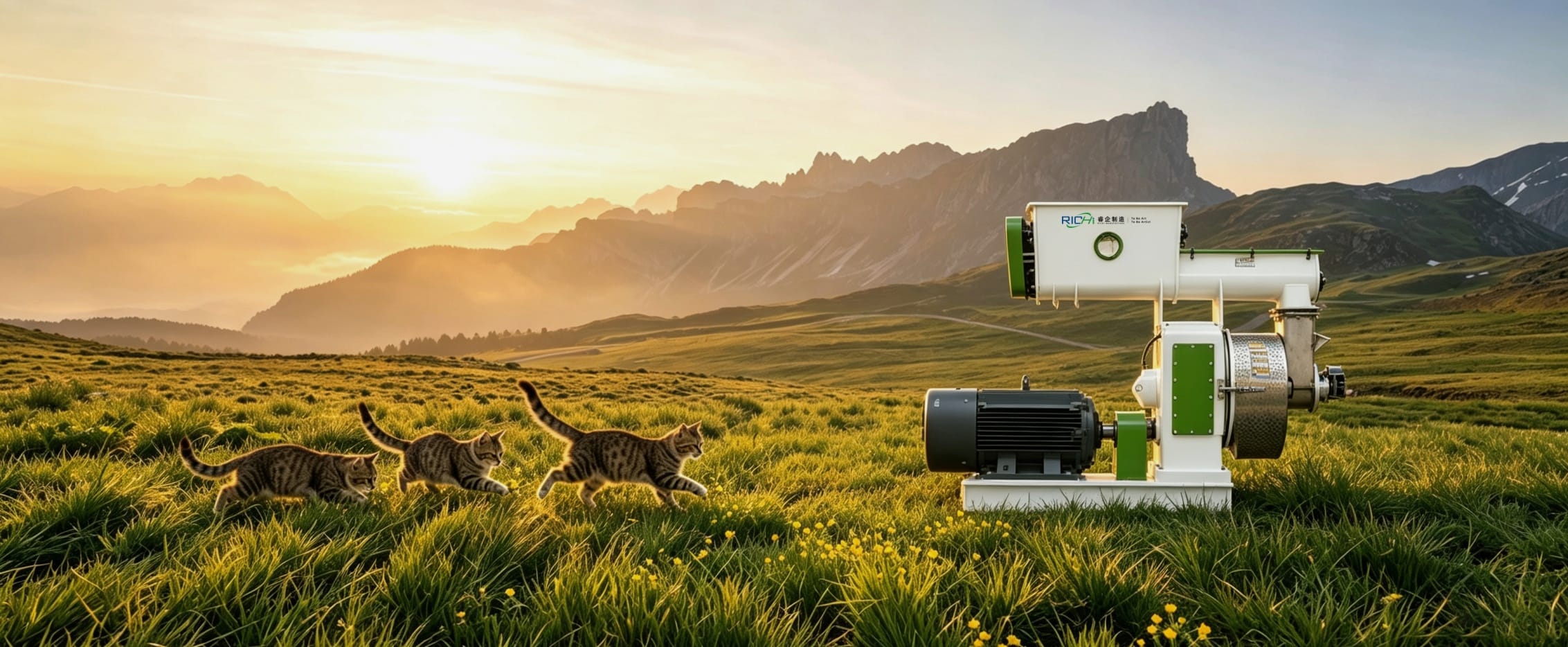 paper cat litter pellet machine in banner